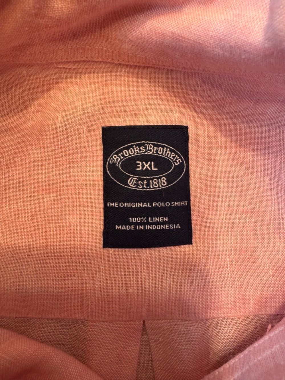 Brooks Brothers Linen Sports Polo Shirt. Baird McNutt Irish Linen. Size 3XL - Picture 4 of 10